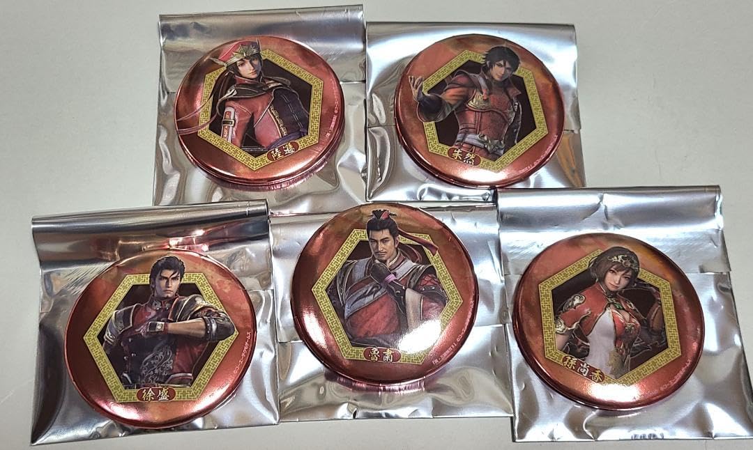 真・三國無双 メタリック缶バッジ 曹操＆夏侯惇 主従セッ